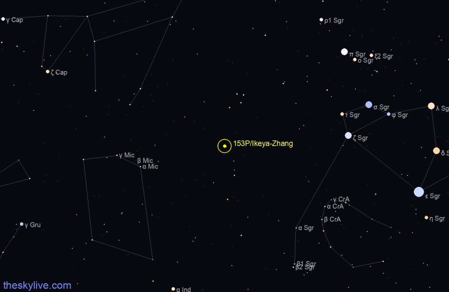 Finder chart of 153P/Ikeya-Zhang in Sagittarius on April,26 2024