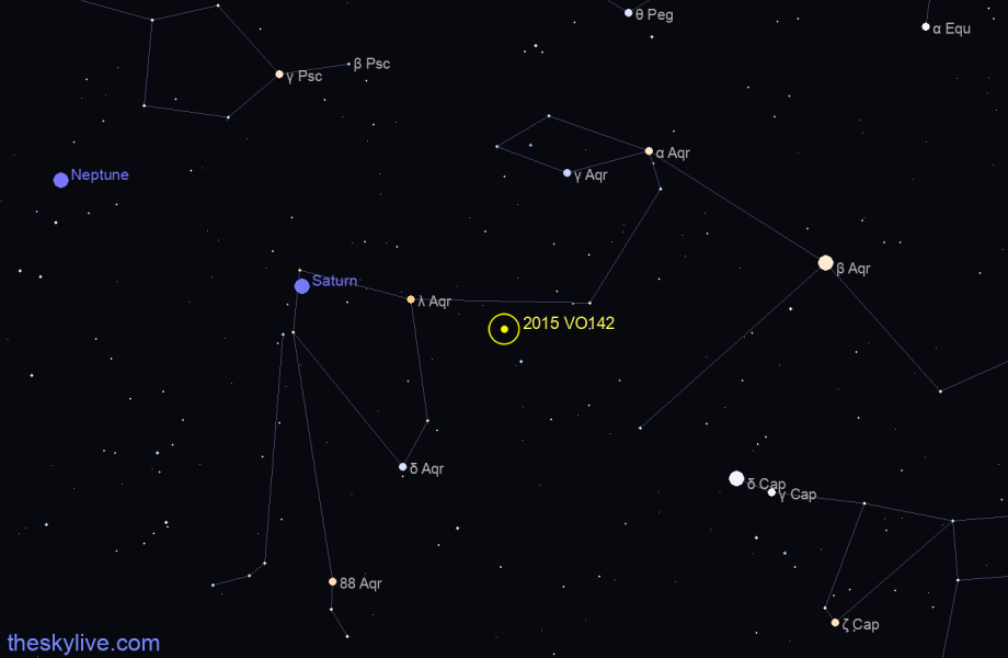 Finder chart of 2015 VO142 in Leo on September,26 2022