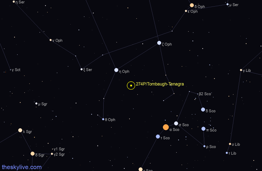 Finder chart of 274P/Tombaugh-Tenagra in Gemini on May,16 2022