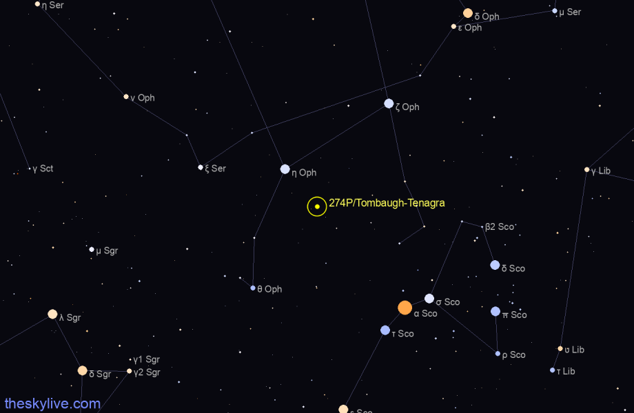 Finder chart of 274P/Tombaugh-Tenagra in Virgo on June,04 2023
