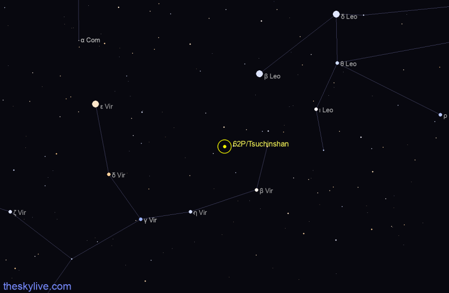 Finder chart of 62P/Tsuchinshan 1 in Aquarius on September,30 2022