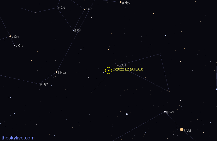 Finder chart of C/2022 L2 (ATLAS) in Hercules on June,02 2023