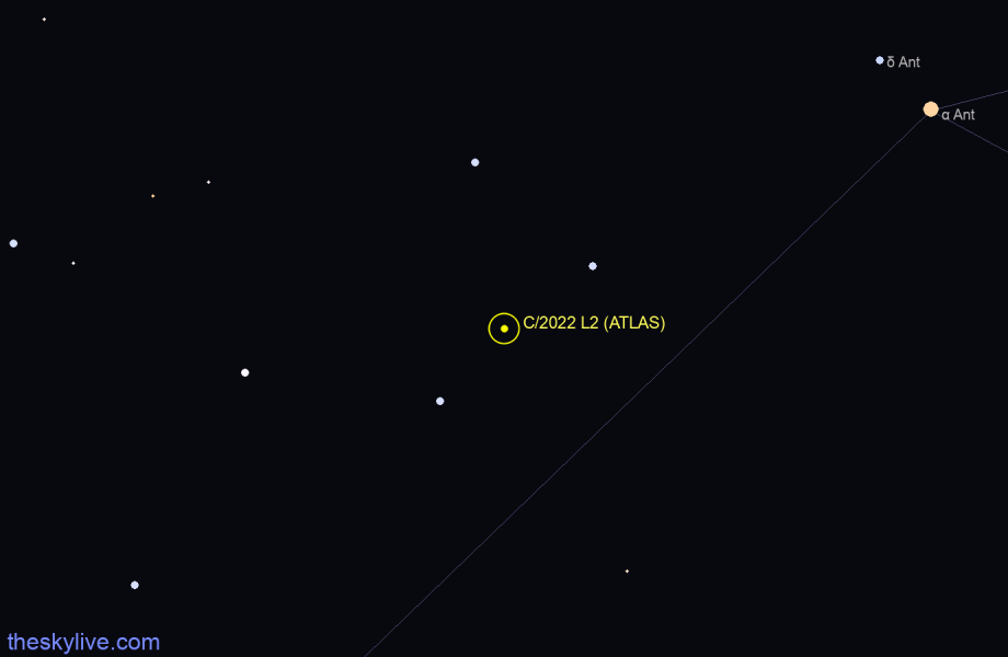 Finder chart of C/2022 L2 (ATLAS)
