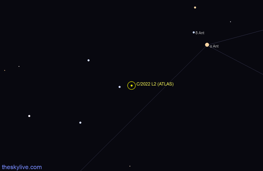 Finder chart of C/2022 L2 (ATLAS)