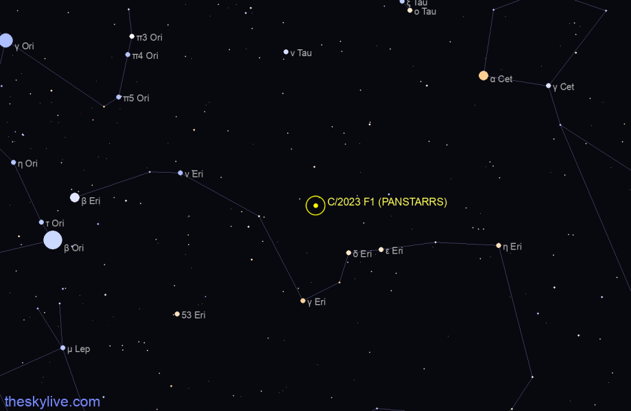 Finder chart of C/2023 F1 (PANSTARRS) in Sextans on June,01 2023