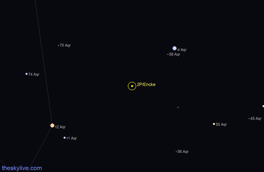 Finder chart of Encke's Comet