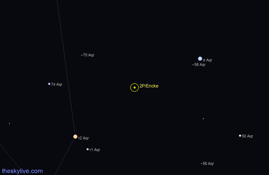 Finder chart of Encke's Comet
