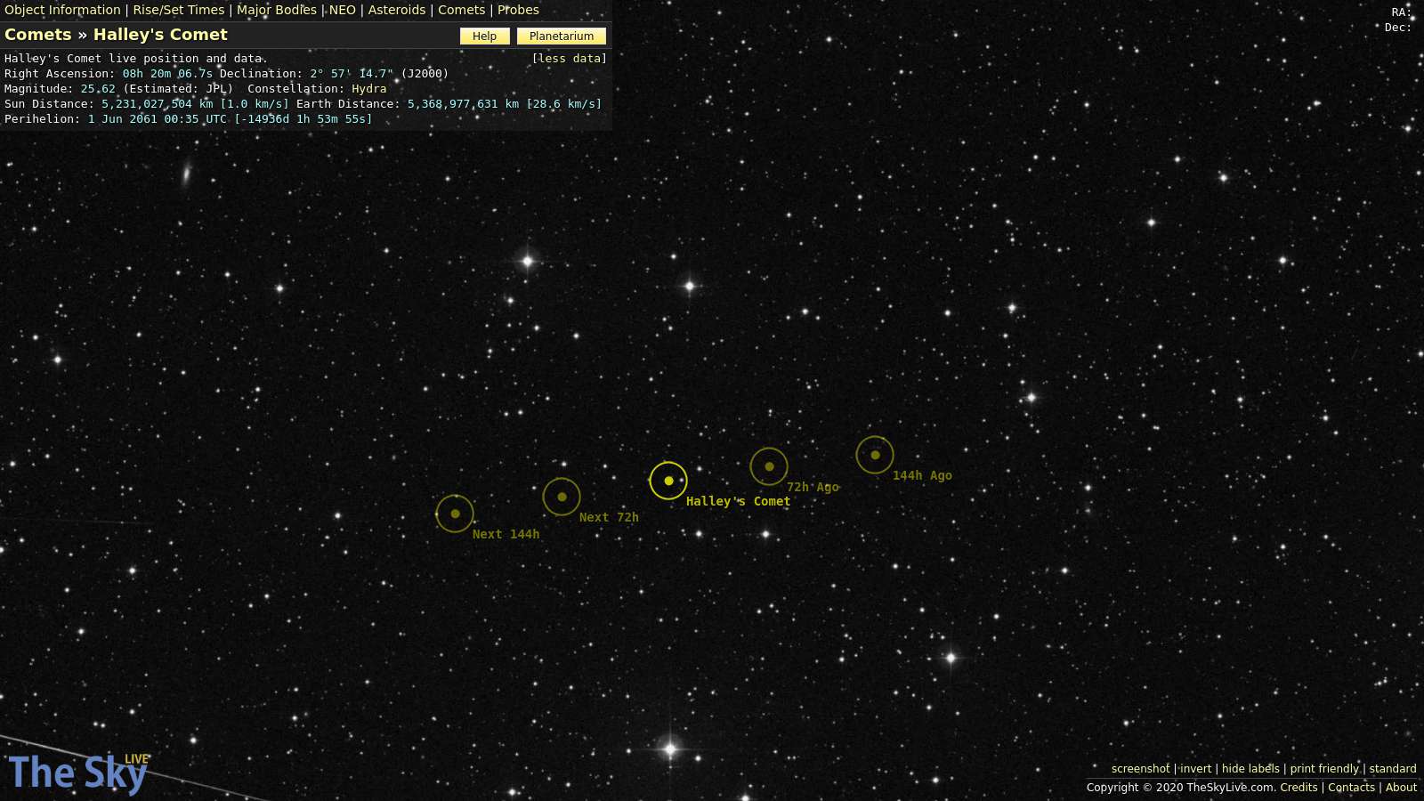 What is the size of Halley's comet?