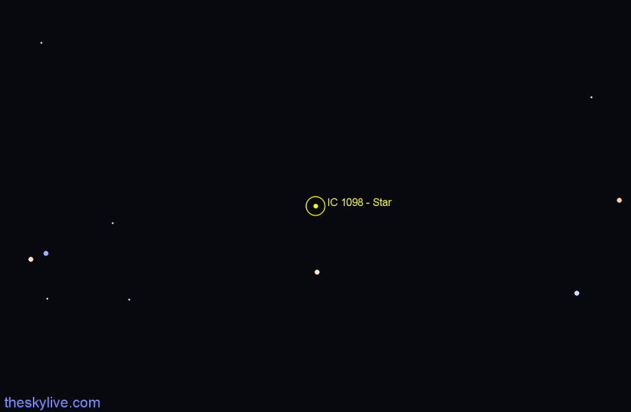 Finder chart IC 1098 - Star in Draco star