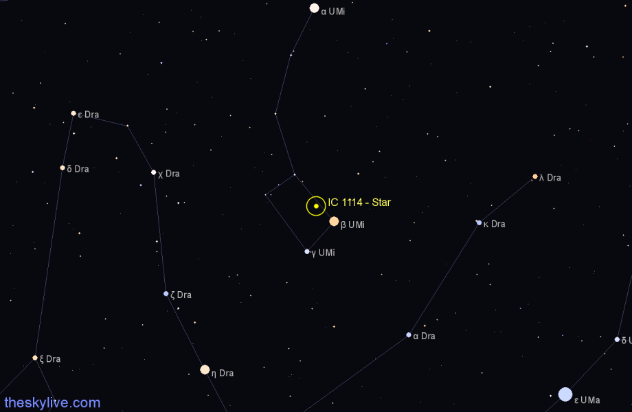 Finder chart IC 1114 - Star in Ursa Minor star