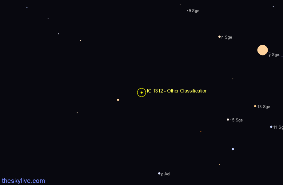 Finder chart IC 1312 - Other Classification in Sagitta star
