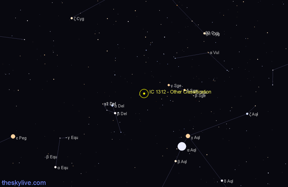 Finder chart IC 1312 - Other Classification in Sagitta star
