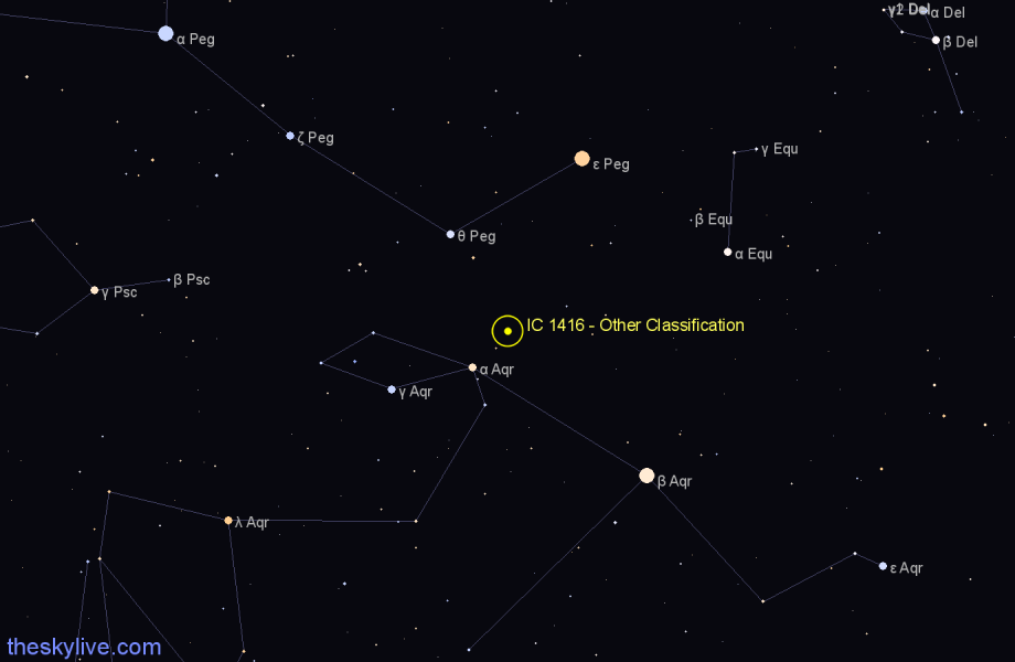 Finder chart IC 1416 - Other Classification in Aquarius star