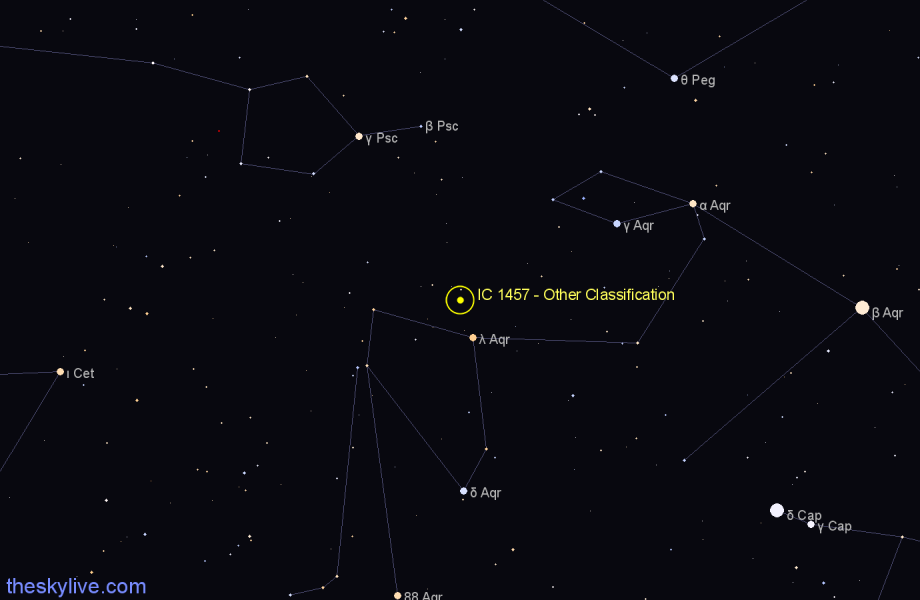 Finder chart IC 1457 - Other Classification in Aquarius star