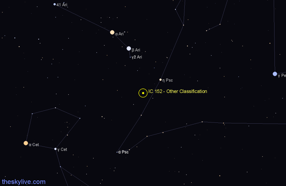 Finder chart IC 152 - Other Classification in Pisces star