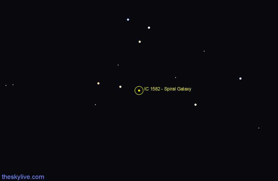 Finder chart IC 1582 - Spiral Galaxy in Cetus star