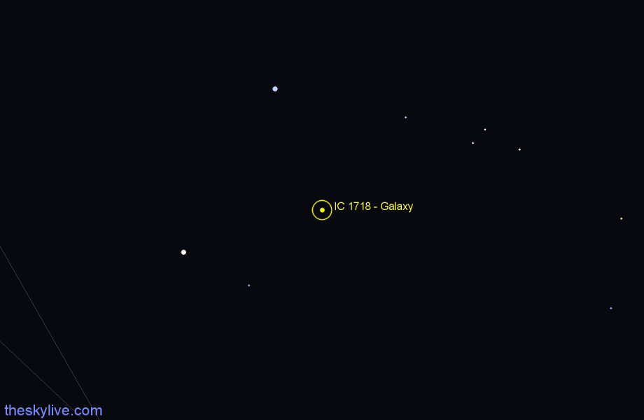 Finder chart IC 1718 - Galaxy in Triangulum star
