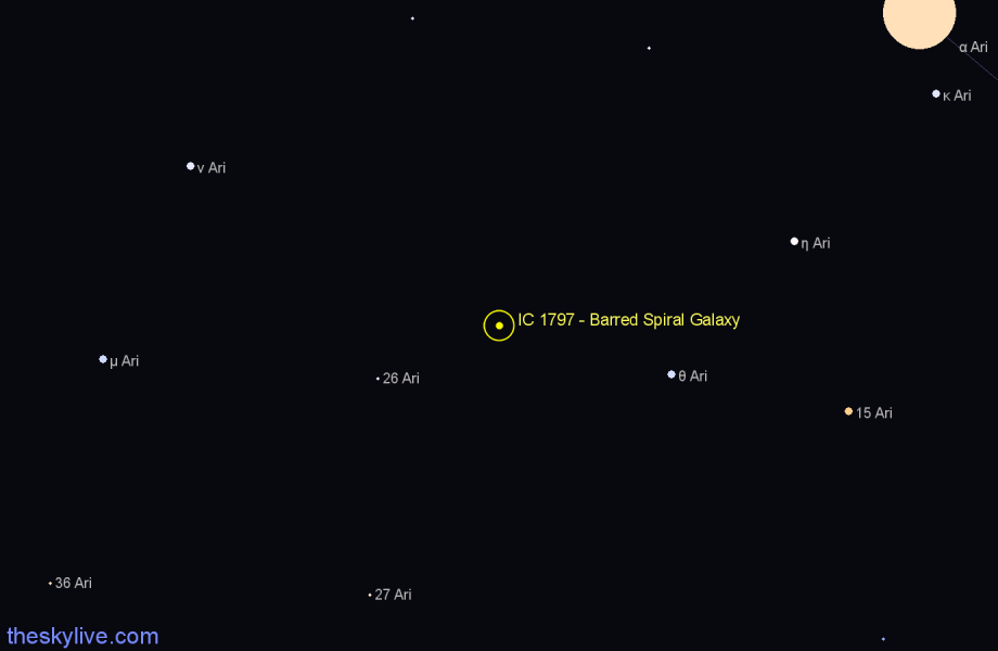 Finder chart IC 1797 - Barred Spiral Galaxy in Aries star