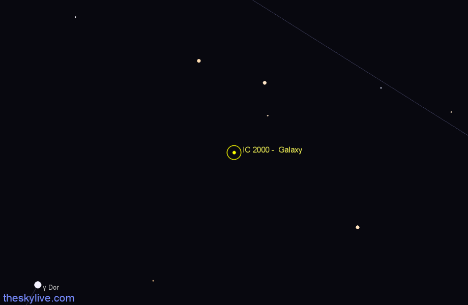 Finder chart IC 2000 -  Galaxy in Horologium star