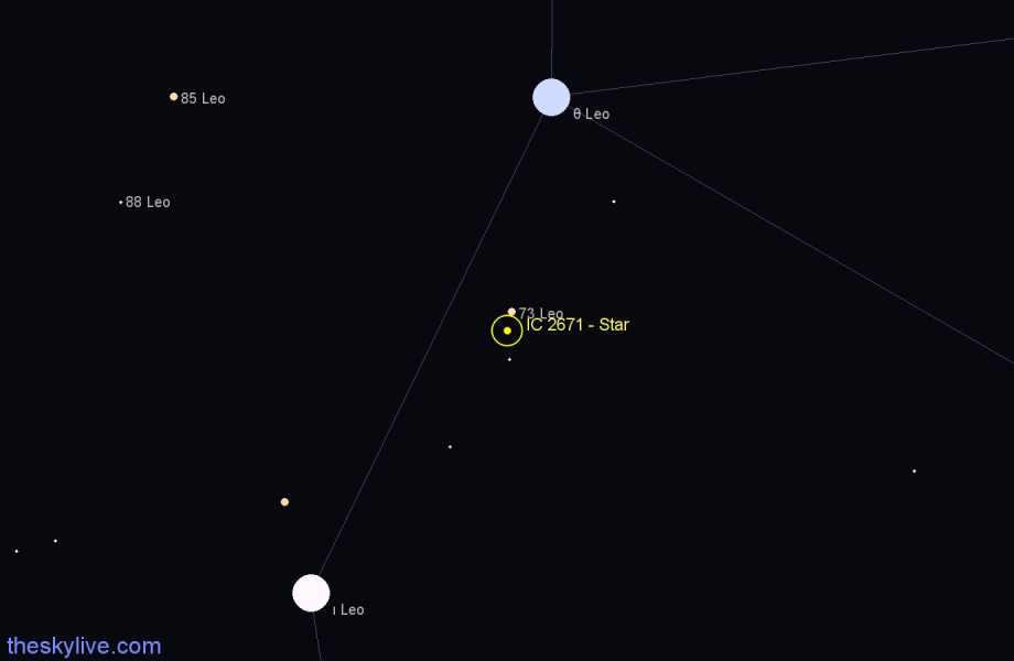 Finder chart IC 2671 - Star in Leo star
