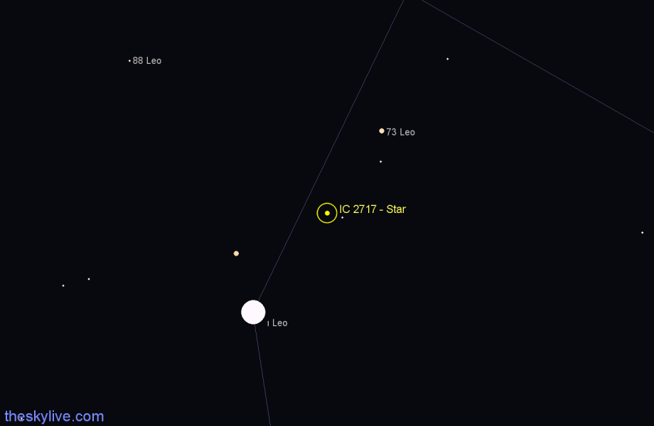 Finder chart IC 2717 - Star in Leo star