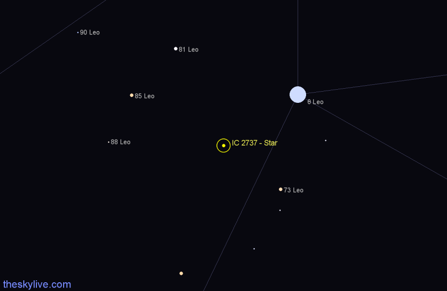 Finder chart IC 2737 - Star in Leo star