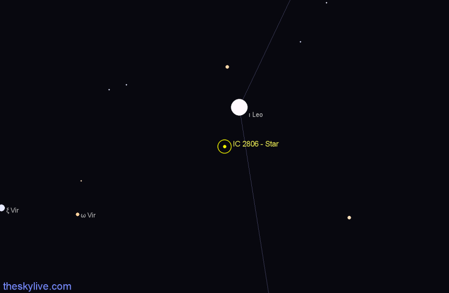 Finder chart IC 2806 - Star in Leo star