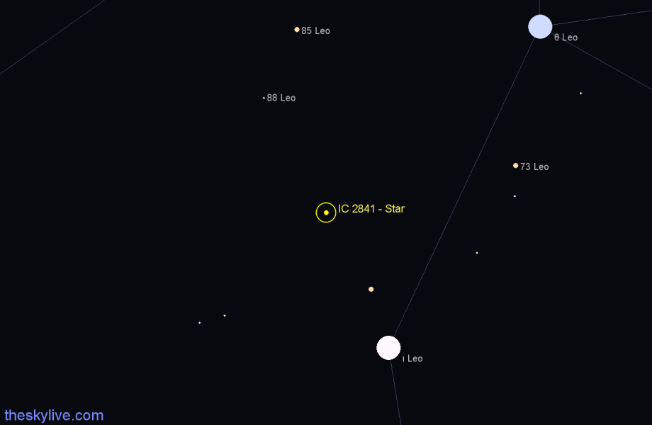 Finder chart IC 2841 - Star in Leo star