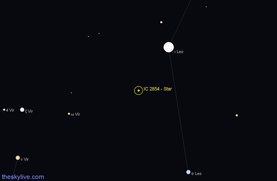 Finder chart IC 2854 - Star in Leo star