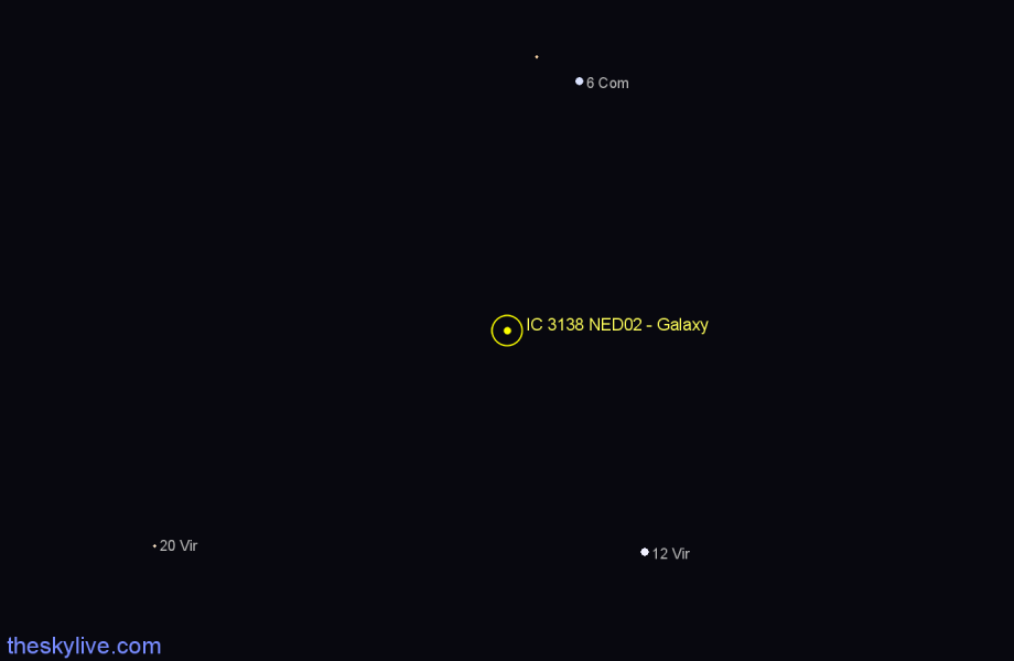 Finder chart IC 3138 NED02 - Galaxy in Virgo star