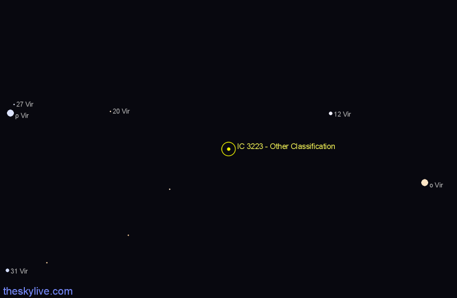 Finder chart IC 3223 - Other Classification in Virgo star