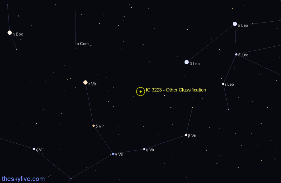 Finder chart IC 3223 - Other Classification in Virgo star