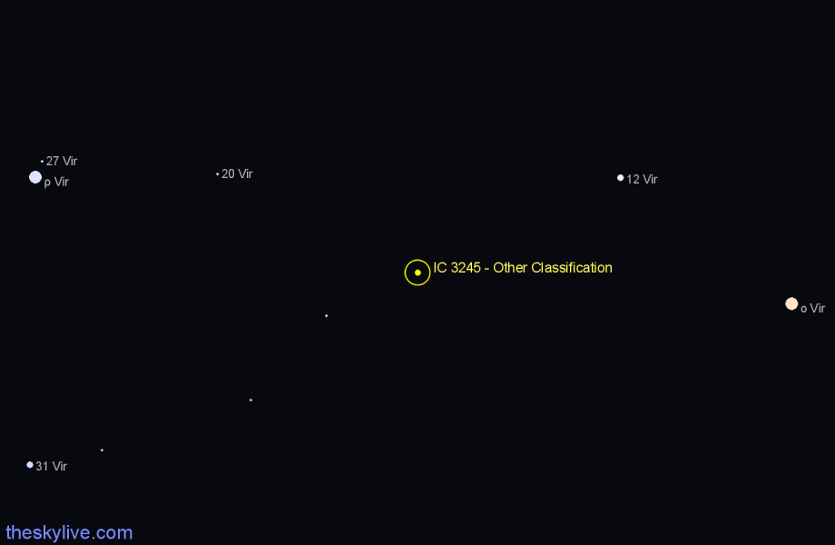 Finder chart IC 3245 - Other Classification in Virgo star