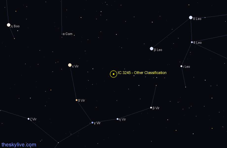 Finder chart IC 3245 - Other Classification in Virgo star