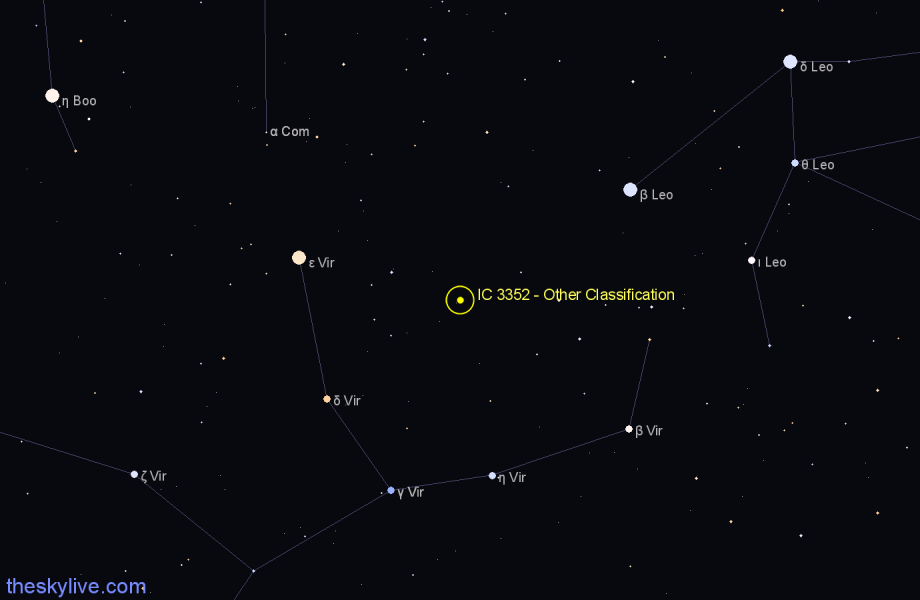 Finder chart IC 3352 - Other Classification in Virgo star