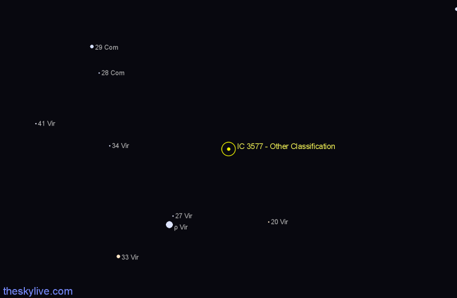 Finder chart IC 3577 - Other Classification in Virgo star