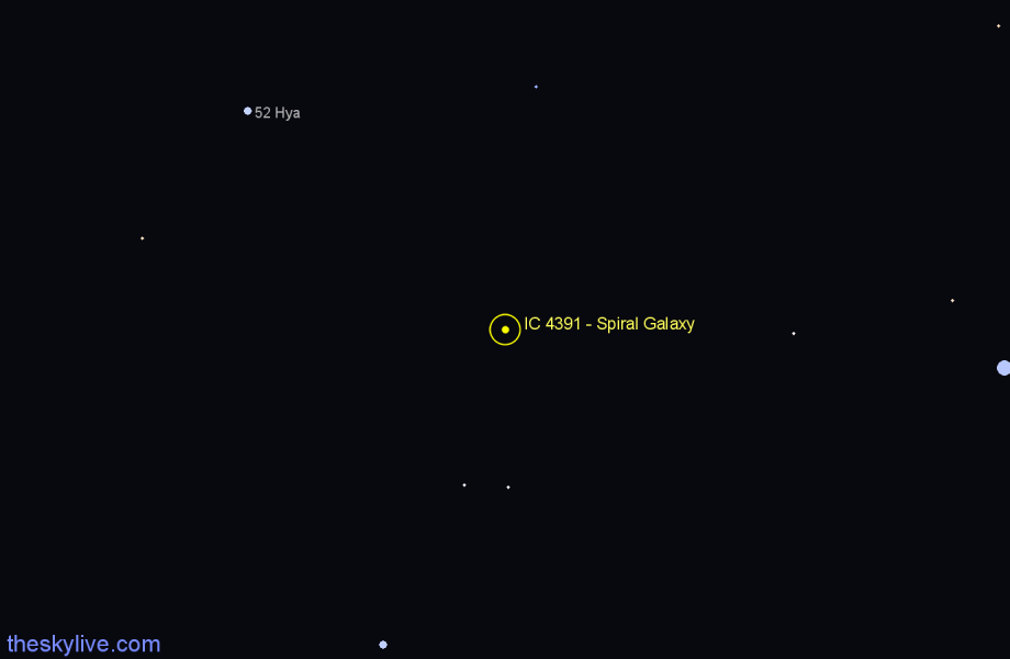 Finder chart IC 4391 - Spiral Galaxy in Centaurus star
