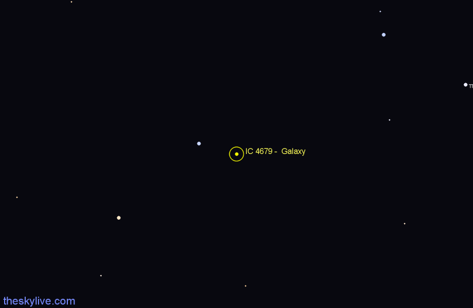Finder chart IC 4679 -  Galaxy in Telescopium star
