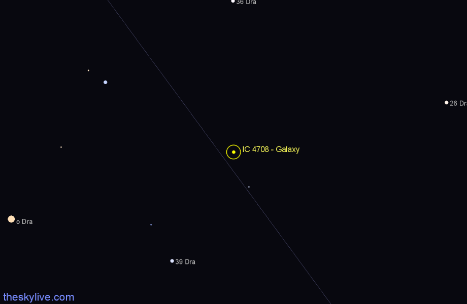Finder chart IC 4708 - Galaxy in Draco star