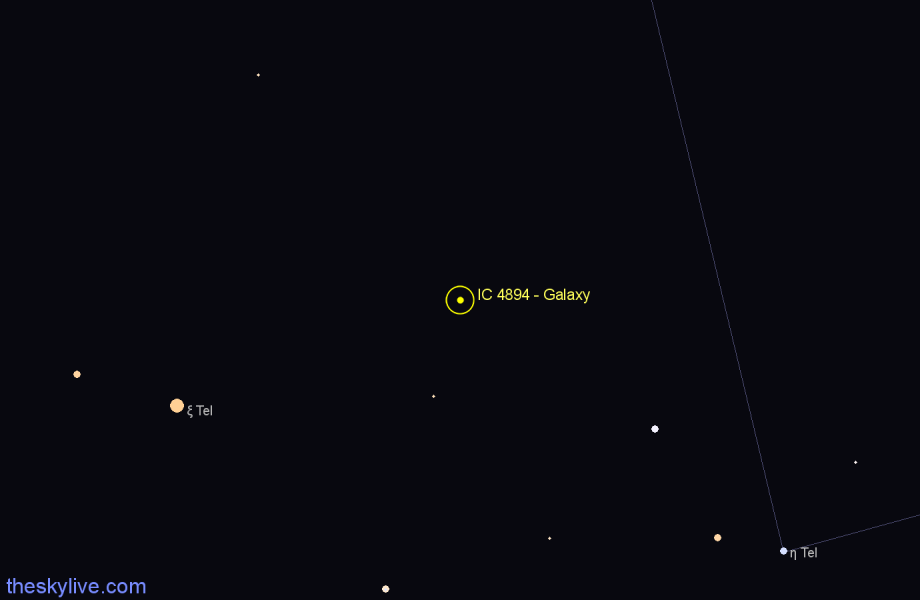 Finder chart IC 4894 - Galaxy in Telescopium star