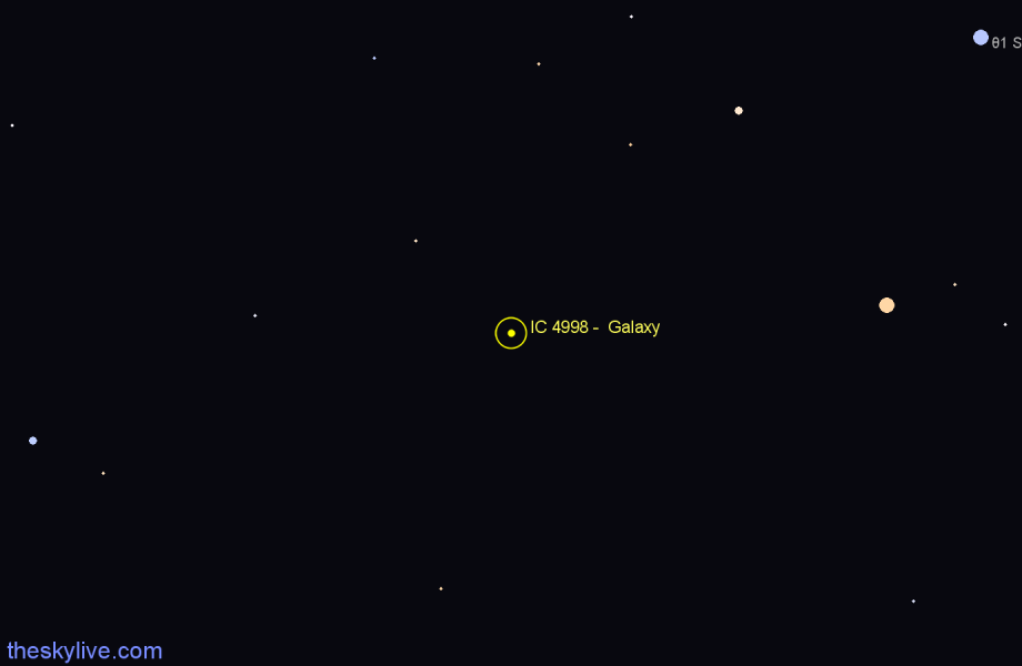 Finder chart IC 4998 -  Galaxy in Sagittarius star