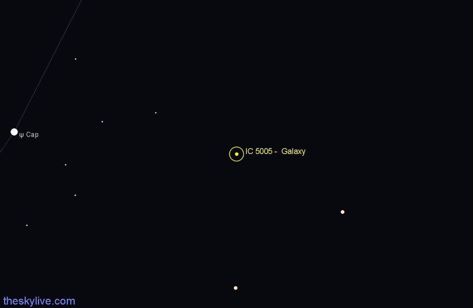 Finder chart IC 5005 - Galaxy in Capricornus star