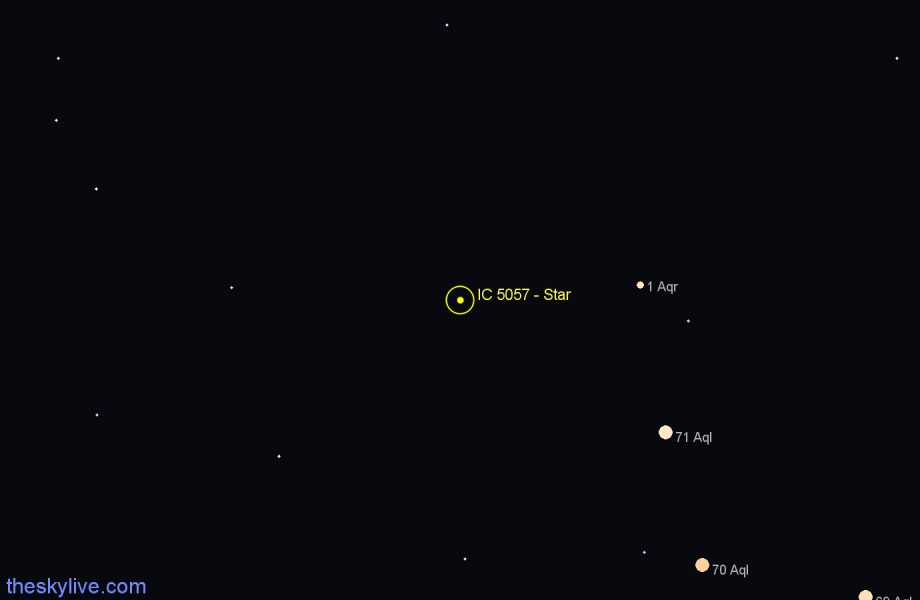 Finder chart IC 5057 - Star in Aquarius star