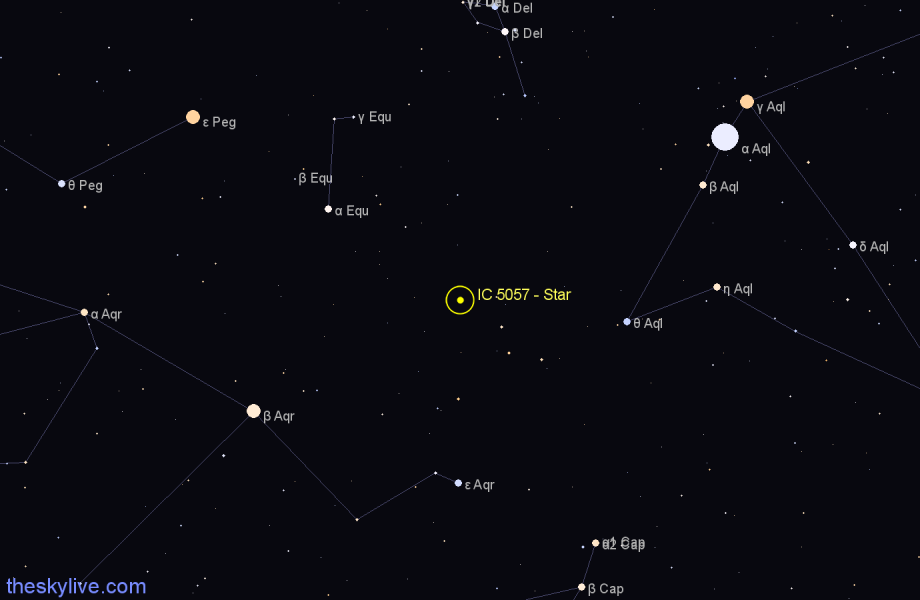Finder chart IC 5057 - Star in Aquarius star