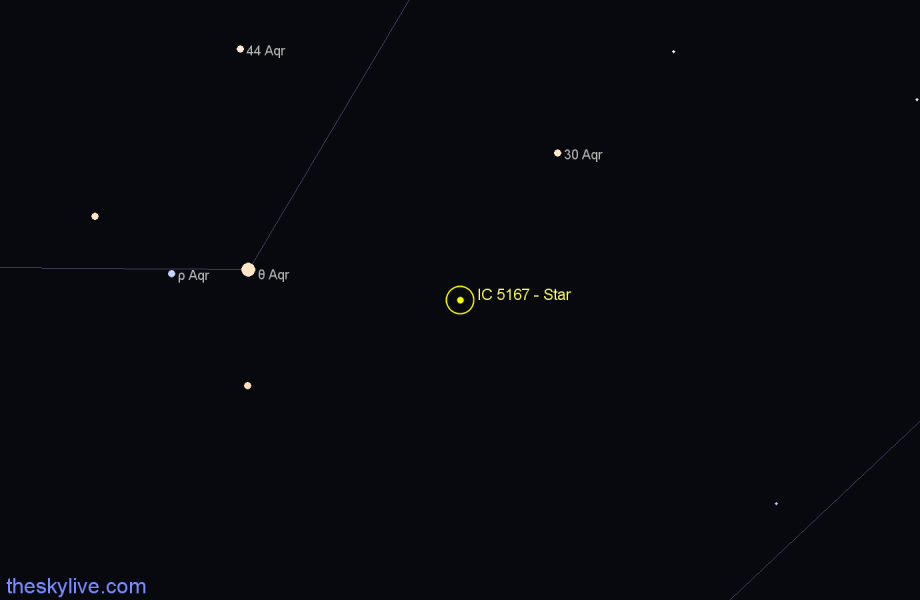 Finder chart IC 5167 - Star in Aquarius star