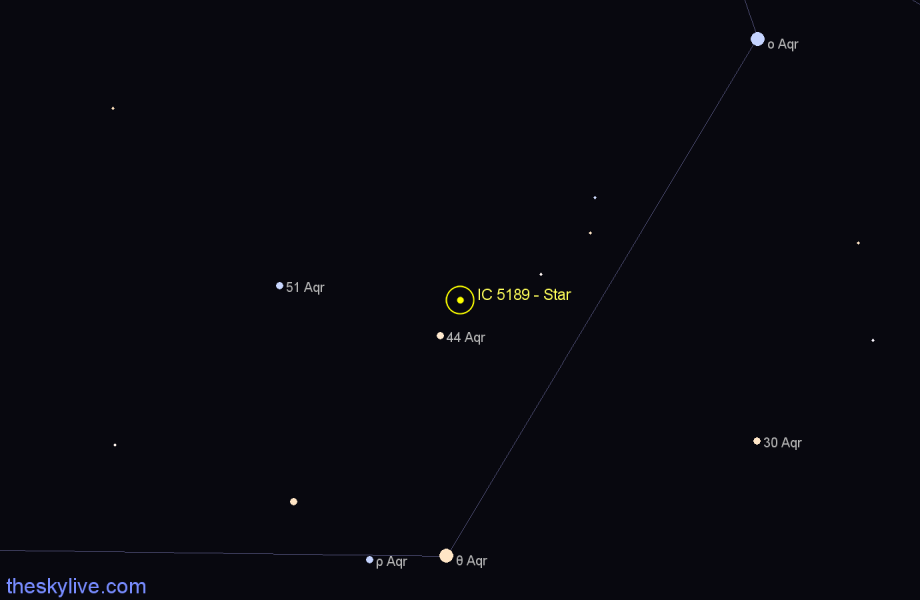 Finder chart IC 5189 - Star in Aquarius star
