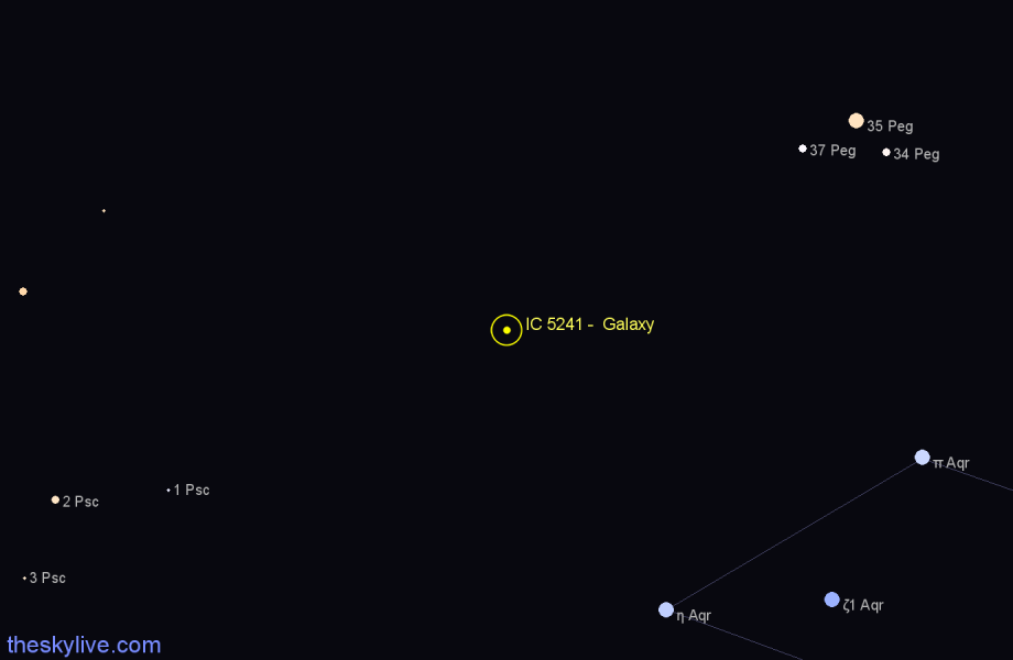 Finder chart IC 5241 -  Galaxy in Pegasus star