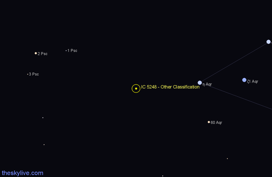 Finder chart IC 5248 - Other Classification in Aquarius star