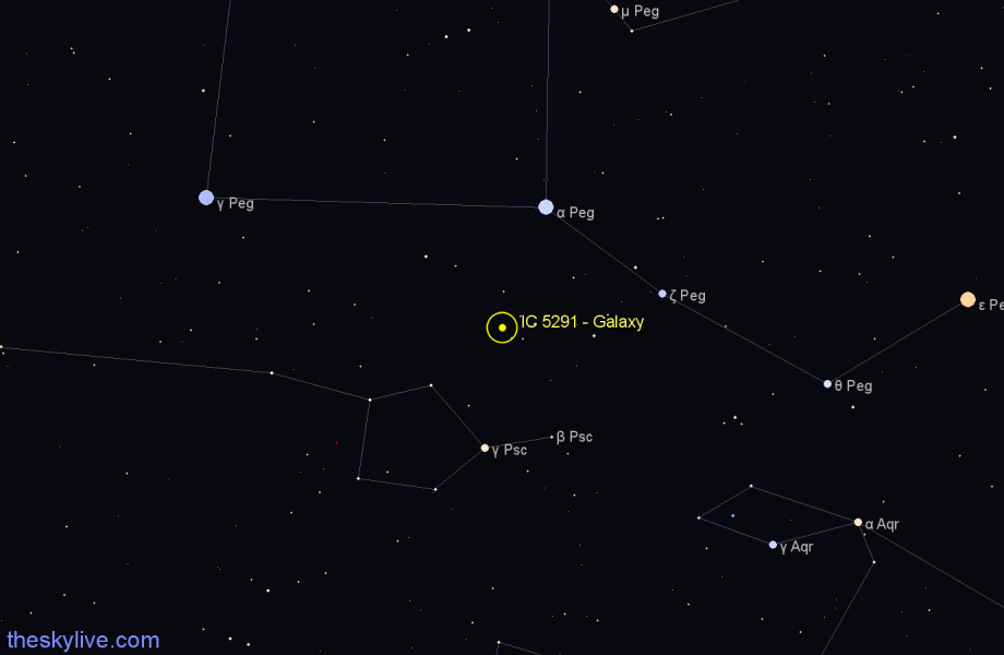 Finder chart IC 5291 - Galaxy in Pegasus star