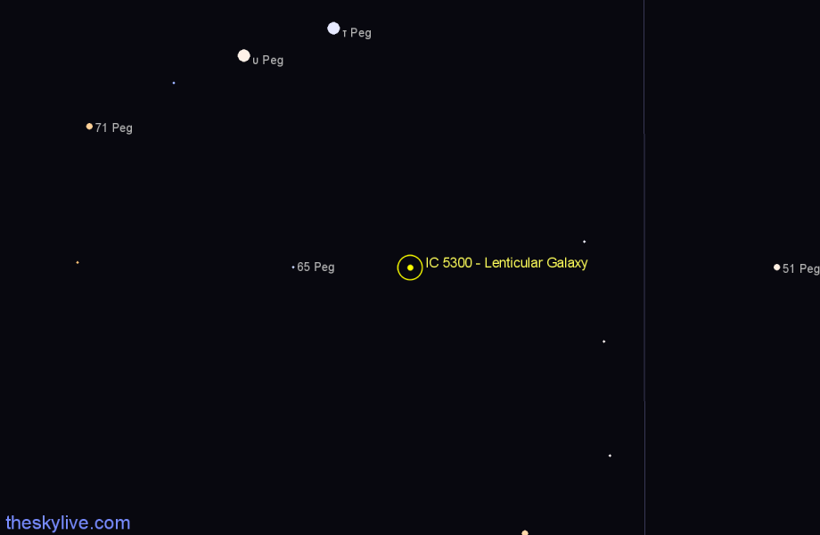 Finder chart IC 5300 - Lenticular Galaxy in Pegasus star
